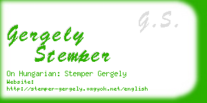 gergely stemper business card